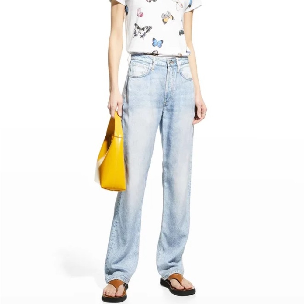 NWT Rag & Bone Alex Liquid High Rise Straight Jeans in Luna